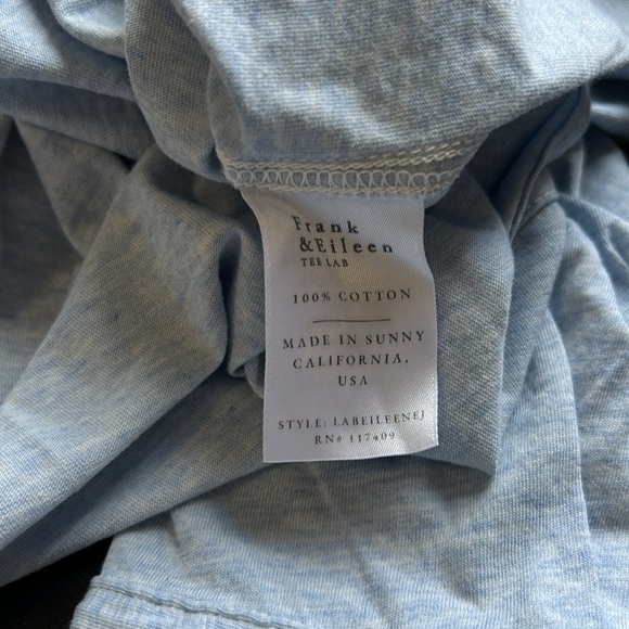 FRANK and EILEEN Eileen Tee Lab Shirt Relaxed Fit Button Up Blue Sz XS NEW - Picture 10 of 14